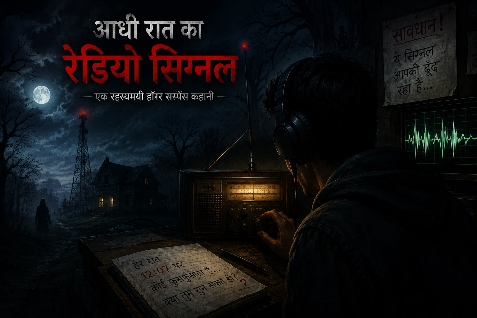 BLOG POST-आधी रात का रेडियो सिग्नल – एक रहस्यमयी हॉरर सस्पेंस कहानी